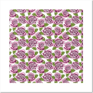 Roses Pattern Posters and Art